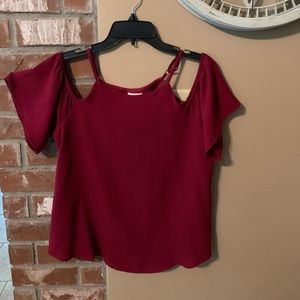 Charming Charlie Cold shoulder top- M